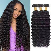 Mechas de cabelo brasileiro deep wave 16, 18 e 20 polegadas Mechas de cabelo brasileiro deep wave 16, 18 e 20 polegadas