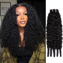 Mechas de cabelo PXCPXC Burmese Curly 56-66 cm 3 peças preto Mechas de cabelo PXCPXC Burmese Curly 56-66 cm 3 peças preto