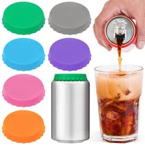 MECHEER 6 tampas de silicone para latas de refrigerante, sem BPA MECHEER 6 tampas de silicone para latas de refrigerante, sem BPA