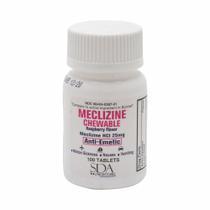 Meclizine HCL 100mg - 6 Frascos com 100 Comprimidos Mastigáveis (SDA Labs)