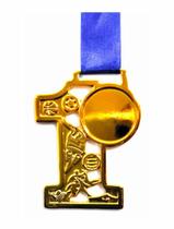 Medalha 75mm Numeral 1 Ouro pacote c/ 5 Unidades - MedalhaSul