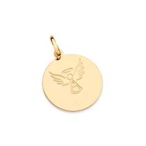 Medalha anjo personalizável banhada a ouro 18k rommanel