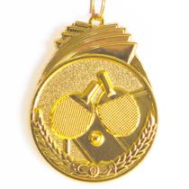 Medalha AX Esportes 50mm T. Mesa Alto Relevo Dourada - Y226