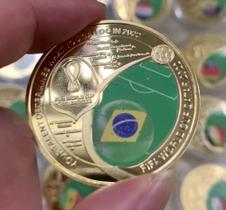 Medalha Comemorativa Copa Do Mundo Futebol Qatar 2022 Catar