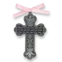 Medalha Crib Cross Cathedral Art CM7 Metal com 7,5 cm de altura
