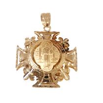 Medalha Cruz De Sao Bento Ouro 18k Amarelo.Rosangela lima joias