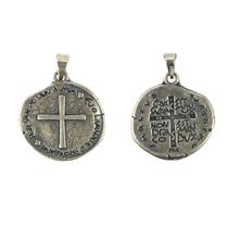 Medalha das Duas Cruzes Prata Velha 22 mm Medalha das Duas Cruzes Prata Velha 22 mm