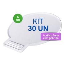 Medalha de Acrílico Redonda 2mm Lisa Kit 30 Un 6cm