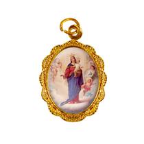 Medalha de alumínio - Nossa Senhora Auxiliadora - Mod. 2 (vendas por cento)