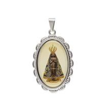 Medalha de Nossa Senhora Aparecida com resina 4 cm AR5755