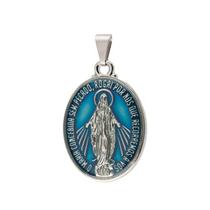 Medalha de Nossa Senhora das Graças Colorida Grande Metal Medalha de Nossa Senhora das Graças Colorida Grande Metal