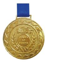 Medalha de Ouro M50 Esportiva Honra ao Mérito C/Fita Azul Medalha de Ouro M50 Esportiva Honra ao Mérito C/Fita Azul