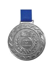 Medalha de Prata M50 Esportiva Honra ao Mérito Com Fita Azul Crespar Medalha de Prata M50 Esportiva Honra ao Mérito Com Fita Azul Crespar
