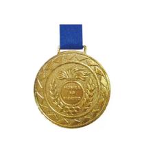 Medalha dourada com fita 43mm Medalha dourada com fita 43mm
