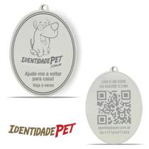 Medalha Identidade Pet Localização por QR CODE - Furacão Pet