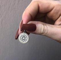 Medalha mandala, em prata 915, 1,5cm
