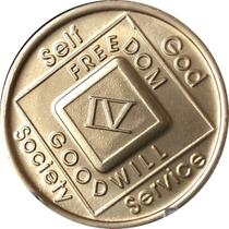 Medalha Narcóticos Anônimos Bronze 4 Anos 34x2mm