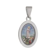 Medalha Nossa Senhora de Fátima em Inox para Cadeia de Consagração