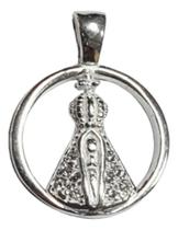 Medalha Nossa Sra Aparecida Padroeira Prata 925 Legítima Medalha Nossa Sra Aparecida Padroeira Prata 925 Legítima