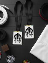 Medalha Para Jiu Jitsu Premiação Campeão Com Fita Preta Kit 10 unidades