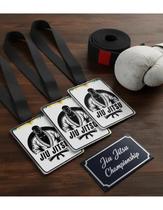Medalha Para Jiu Jitsu Premiação Com Fita Preta Kit 5 Peças
