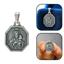 Medalha Pingente Mãe Rainha Prateada