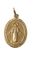 Medalha pingente nossa senhora das graças ouro 18k amarelo dupla face. Rosangela lima joias