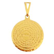 Medalha Pingente Oração Pai Nosso Banhado a Ouro 18k Medalha Pingente Oração Pai Nosso Banhado a Ouro 18k