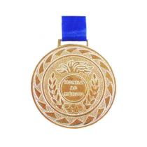 Medalha Redonda Ref.424-m43 43 Mm Ouro Kit Com 10 Unidades