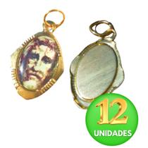 Medalha Sagrada Face de Jesus Chapa Resinada 12 unidades