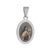 Medalha Santa Teresinha em Inox para Cadeia de Consagração Medalha Santa Teresinha em Inox para Cadeia de Consagração