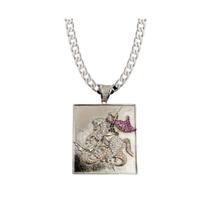 Medalha são jorge banhado a rhodium com micro