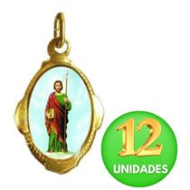 Medalha São Judas Tadeu Chapa Resinada 12 unidades - SACRARIUM