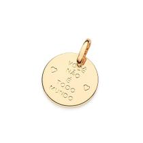 Medalha Você Não é Todo Mundo Banhado a Ouro Rommanel 542807 Medalha Você Não é Todo Mundo Banhado a Ouro Rommanel 542807