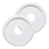 Medalhão de teto EIFHYT 41 cm de nylon branco, pacote com 2 unidades Medalhão de teto EIFHYT 41 cm de nylon branco, pacote com 2 unidades