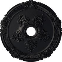 Medalhão de teto Ekena Millwork Attica com rosa 26 cm, aço, cinza