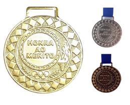 Medalhas esportivas premiação honra ao mérito 36 mm 24 pçs - CRESPAR