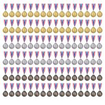 Medalhas favide 96 Peças Ouro Prata Bronze 5 cm Premiações