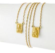 Medalhas Para Escapulário Tradicional 9x6 Df Ouro 18k