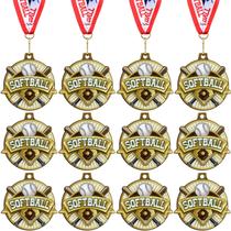 Medallas de Softbol Ecación 5 cm 24 piezas Medallas de Metal Dorado