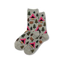 Medias Hot Sox The Great Outdoors para Mujer con Diseño de Oso