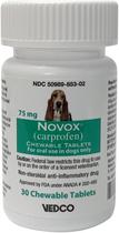 Medicação Animal Novox Carprofeno 75mg 30 Comprimidos Mastigáveis Medicação Animal Novox Carprofeno 75mg 30 Comprimidos Mastigáveis
