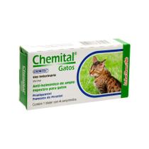 Medicamento Chemital para Gatos 4 Comprimidos