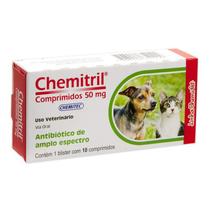 Medicamento Chemitril para Cães e Gatos - 10 Comprimidos - 50mg - Chemitec