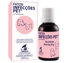 Medicamento Homeopático Fator Infecções Pet Arenales 26g