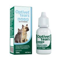 Medicamento Optivet Tears 10ml Vetnil para Cães e Gatos Medicamento Optivet Tears 10ml Vetnil para Cães e Gatos