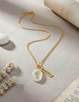 Medicina colar de profissão folheado á ouro 18k