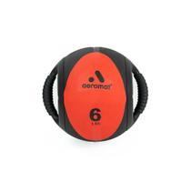 Medicine Ball Aeromat Dual Grip Power 2,7 kg/9 cm preto/laranja