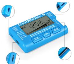 Medidor Bateria Aeromodelo E Testador De Servo Cellmeter 8 Nfe