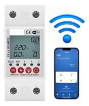 Medidor Consumo Elétrico 63A Detecção de Vazamento 100mA